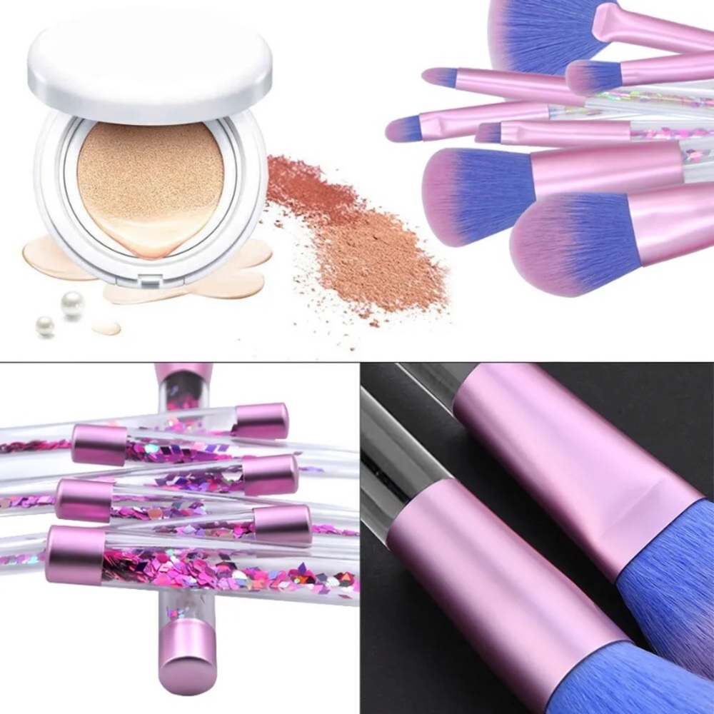 7pcs Crystal Makeup Brushes Kit + Case - Picture 5 of 11